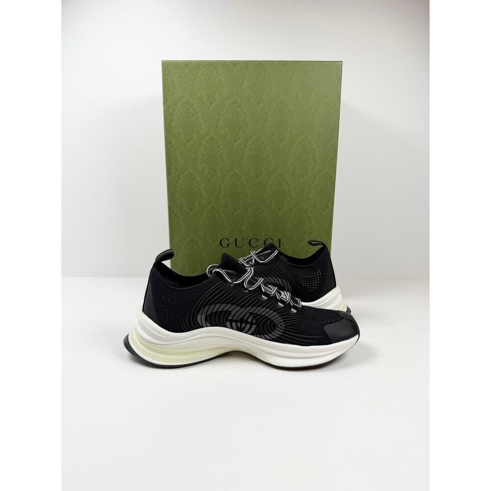 Size 7.5US - Gucci Run Knit Black Sneakers NEW - Picture 5 of 10